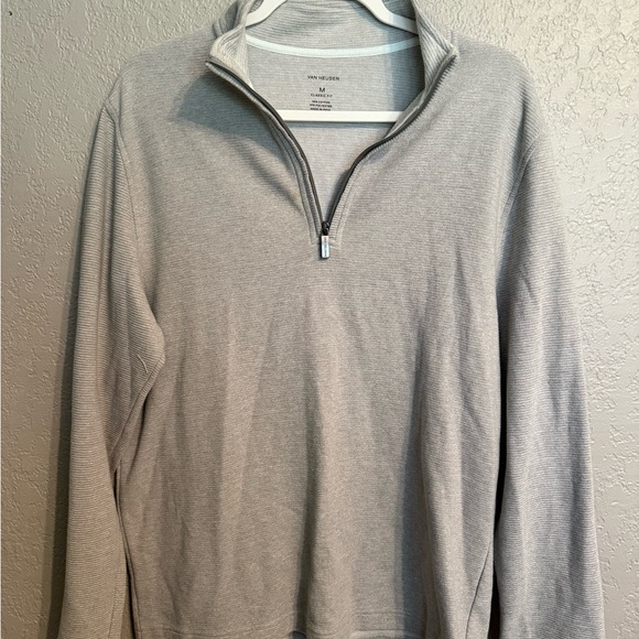 Van Heusen Light Gray Zip-Up Sweater - Picture 1 of 5